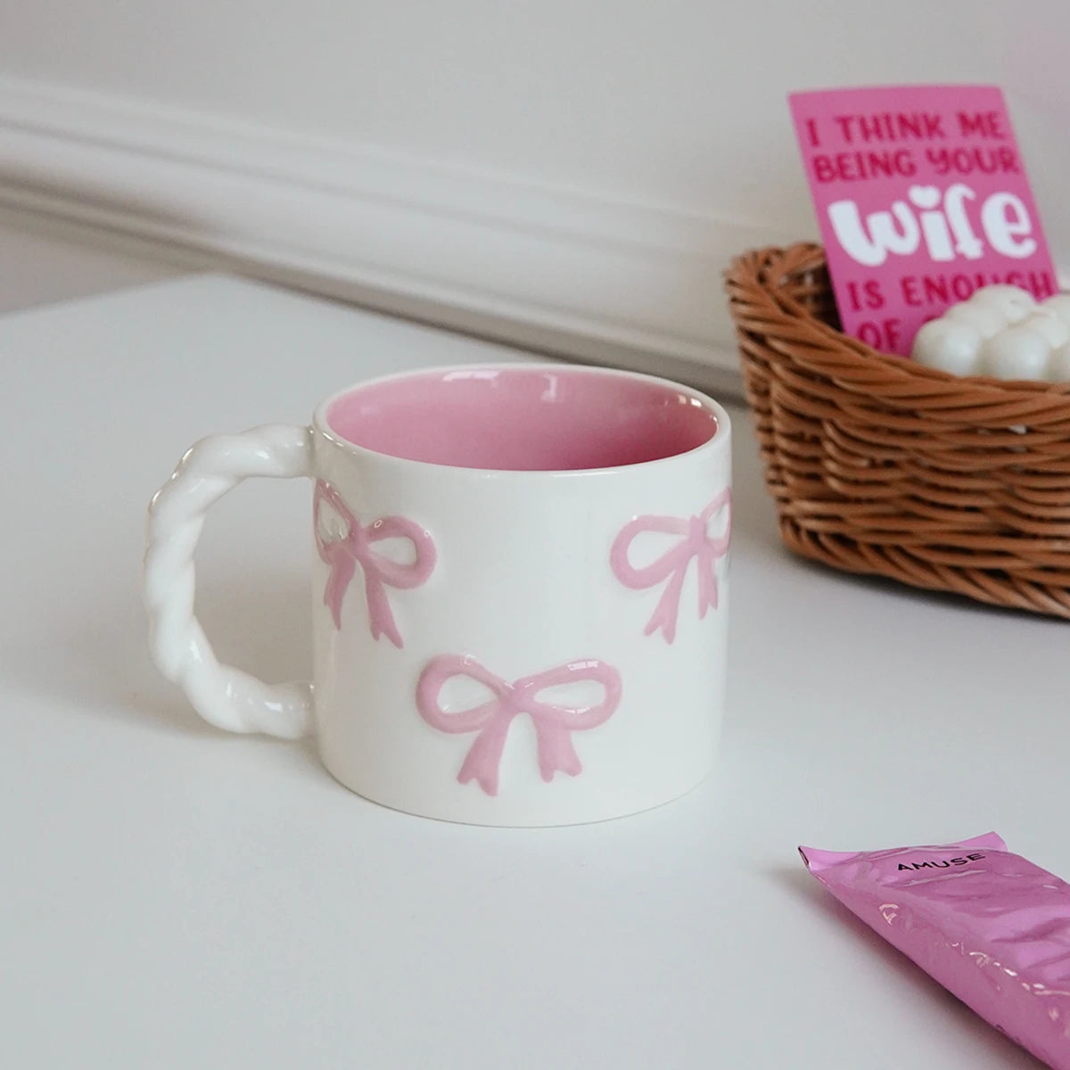 Pink Bow Mug